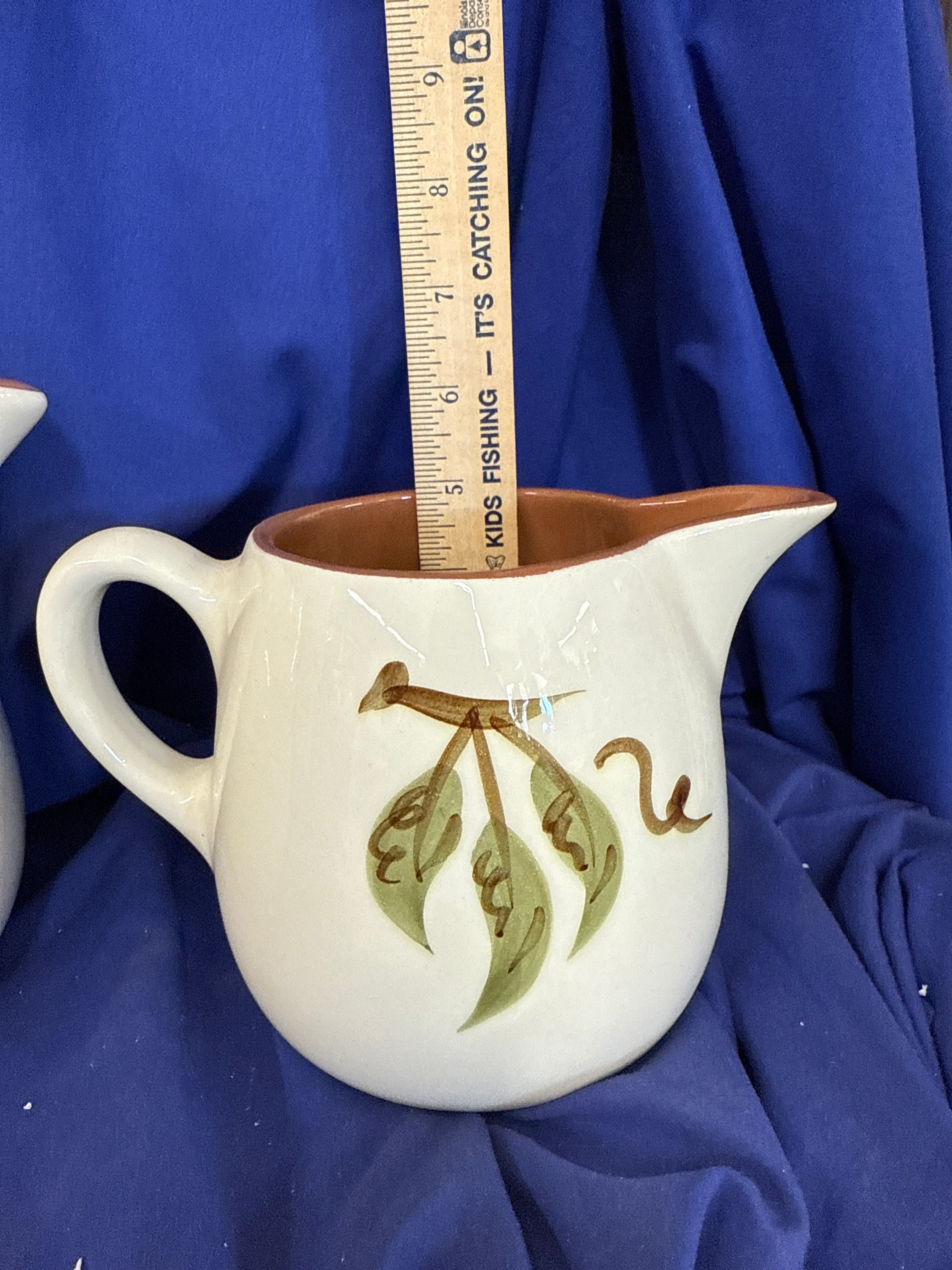 Two Vintage Stangl Pottery Pitchers