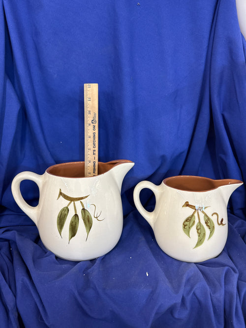 Two Vintage Stangl Pottery Pitchers